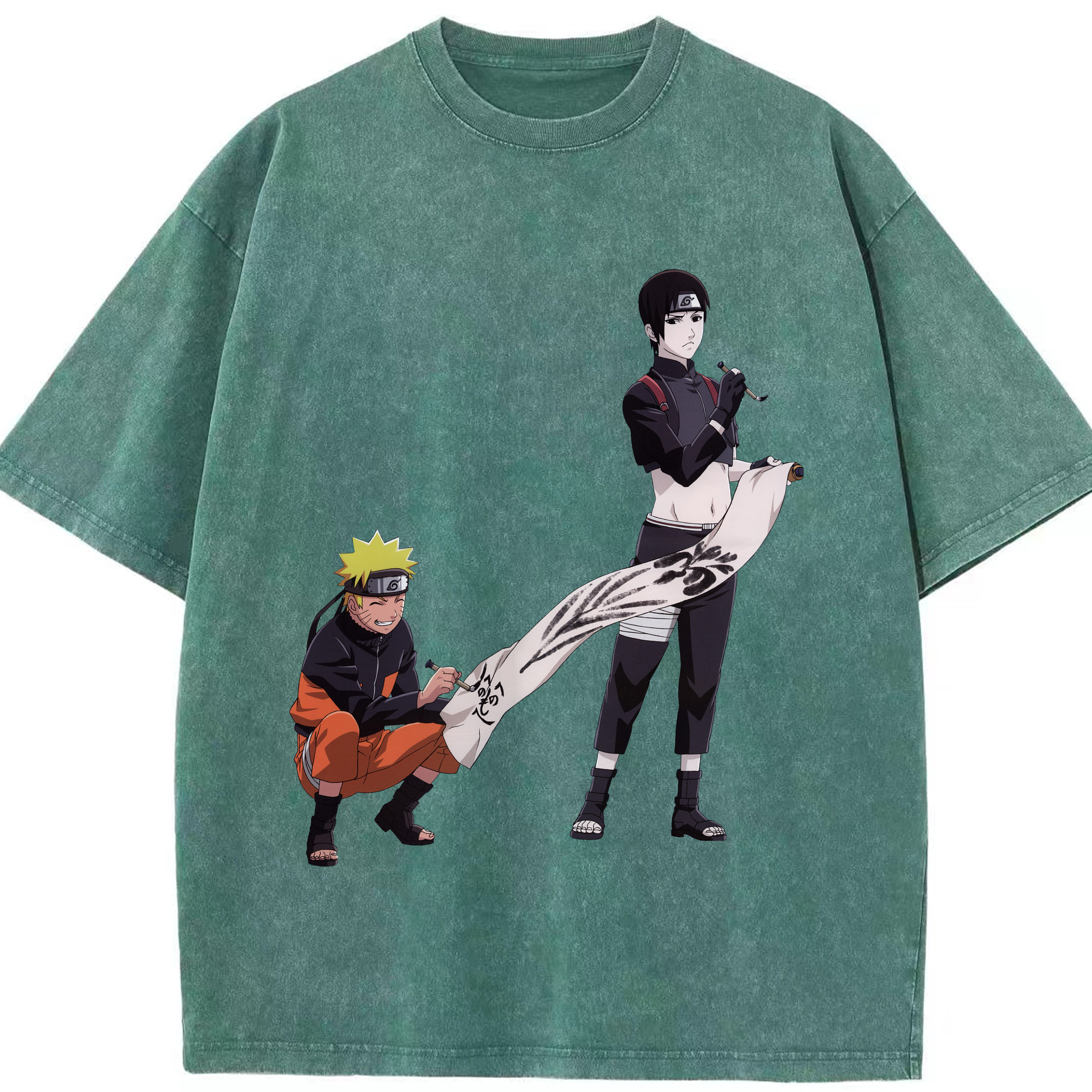 （画像用） NARUTO -ナルト- うずまき ナルト Uzumaki Naruto 綿100% ヴィンテージ風 半袖Tシャツ（フロントプリント）